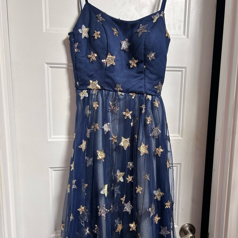 Navy Blue Starry Dress